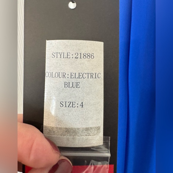 NEW W TAGS La Femme Electric Blue Prom Dress - Picture 5 of 5